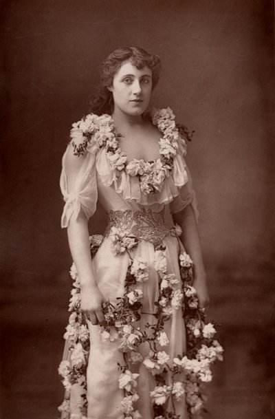 "Julia Neilson (1868-1957) Atriz inglesa (woodburytype) de W. and D. (after) Downey