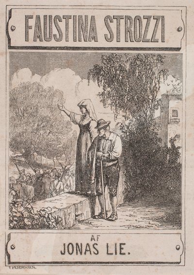Página de título para Jonas Lie, "Faustina Strozzi" de Waldemar Bøhme