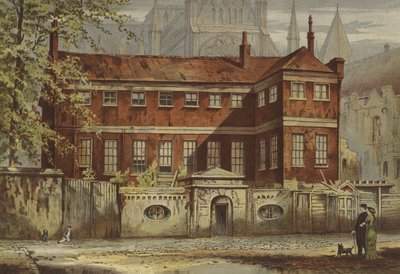 Casa de Ashburnham, Dean&39;s Yard, Westminster (cromolito) de Waldo Sargeant