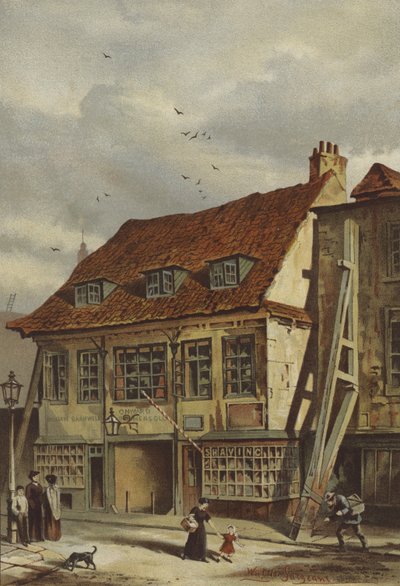 Casa de reuniões de Bunyan, Lambeth (cromolito) de Waldo Sargeant