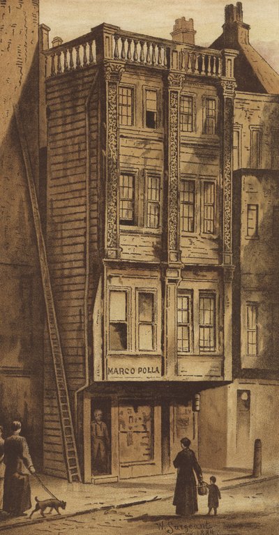 Casa Velha, Aldgate (Chromolitho) de Waldo Sargeant