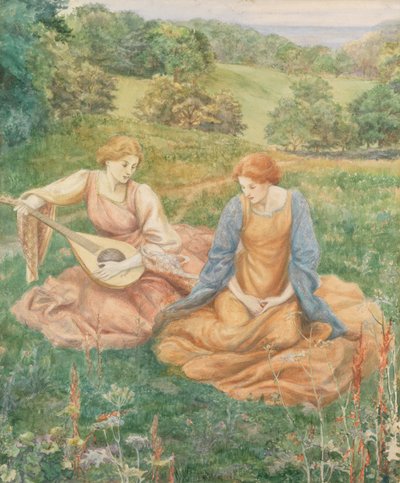 O Lutenista (aguarela) de Walford Graham Robertson