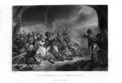 Último esforço e queda do sultão Tippoo, 1799, meados do século XIX. de Walker