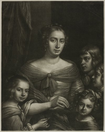 A mulher e os filhos do artista de Wallerand Vaillant