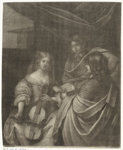 Garota com uma célula de violino de Wallerant Vaillant