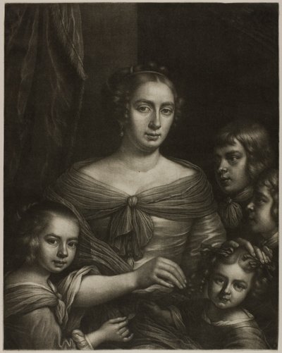 A mulher e os filhos do artista de Wallerant Vaillant