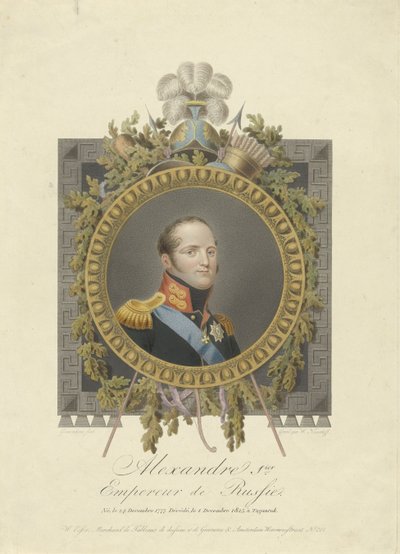 Retrato do czar Alexandre I da Rússia de Walraad Nieuwhoff