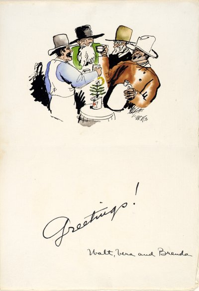 Saudações de Natal de 1931 de Walt Kuhn