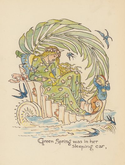Ilustração para Legends for Lionel de Walter Crane (litografia a cores) de Walter (after) Crane