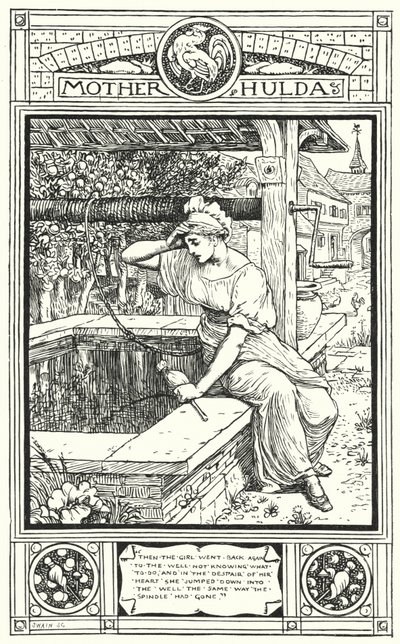 Madre Hulda (gravura) de Walter (after) Crane