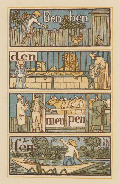 Página de The Golden Primer (cor litho) de Walter (after) Crane