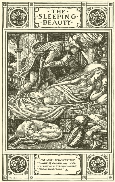 A Bela Adormecida (gravação) de Walter (after) Crane