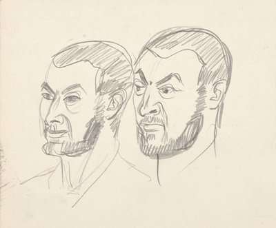 Dois estudos de retrato de Walter Barwig