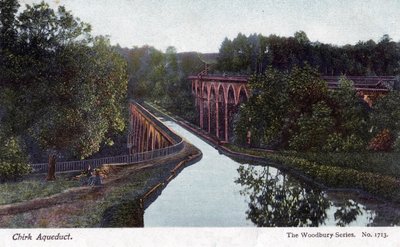 Chirk Aqueduct, Chirk, Wrexham, País de Gales, 1905. de Walter Bentley Woodbury