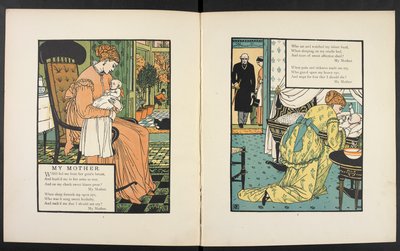 Uma mãe com o seu bebé.
Ilustração para a história, 