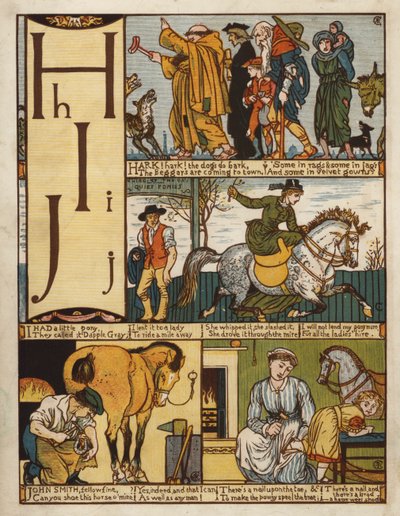 Alfabeto (cor litho) de Walter Crane