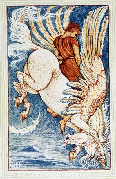 Belerofonte em Pégaso de Walter Crane