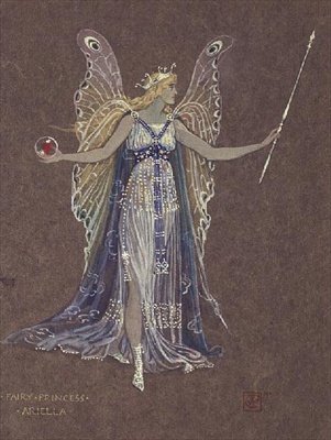 Desenho de figurino para a Fada Princesa Ariella, do 