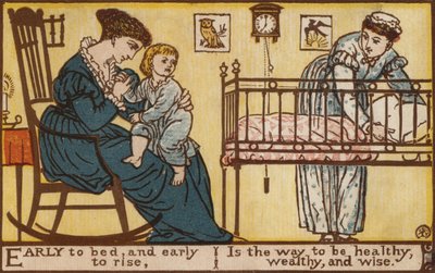 Cedo para dormir e cedo para se levantar (cor litho) de Walter Crane