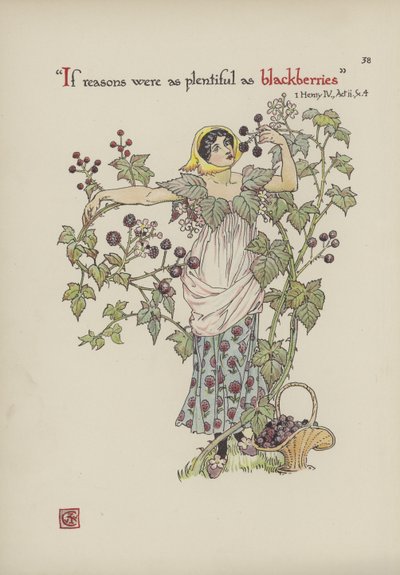 Flores do jardim de Shakespeare de Walter Crane
