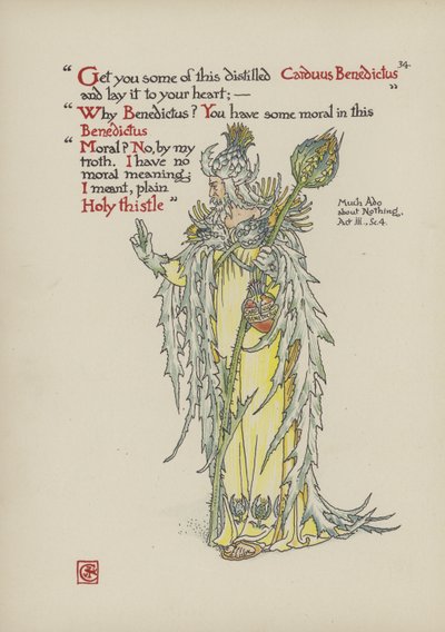 Flores do jardim de Shakespeare de Walter Crane