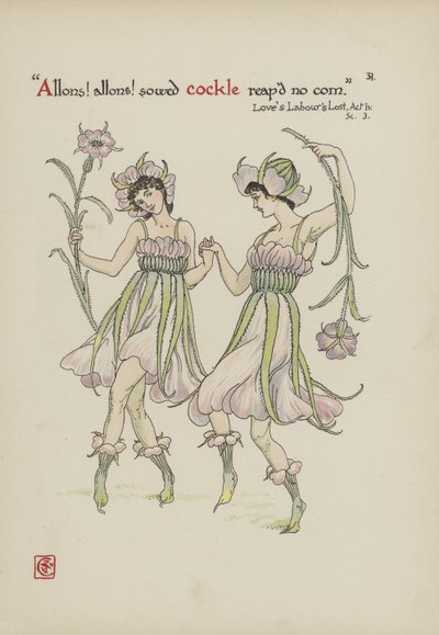 Flores do jardim de Shakespeare de Walter Crane