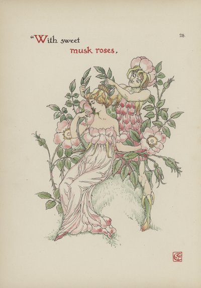Flores do jardim de Shakespeare de Walter Crane