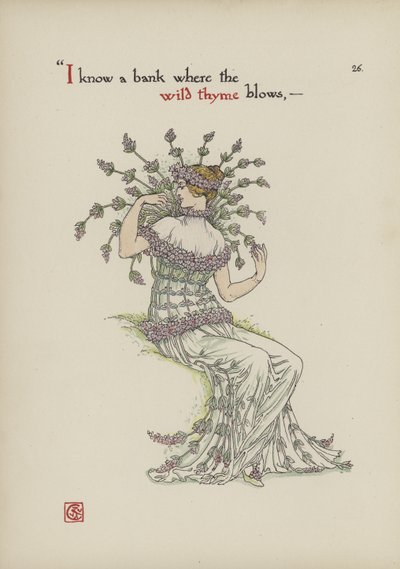 Flores do jardim de Shakespeare de Walter Crane