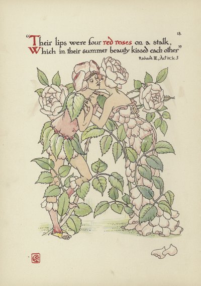 Flores do jardim de Shakespeare de Walter Crane
