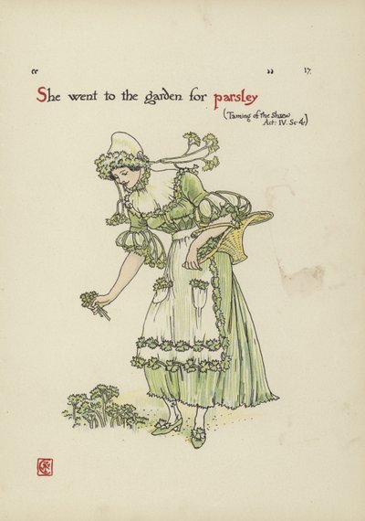 Flores do jardim de Shakespeare de Walter Crane