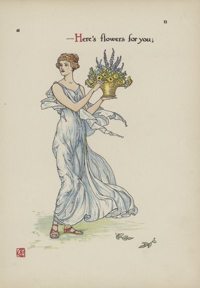 Flores do jardim de Shakespeare de Walter Crane