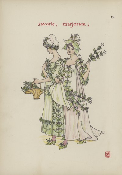 Flores do jardim de Shakespeare de Walter Crane