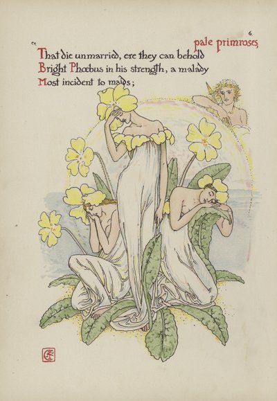 Flores do jardim de Shakespeare de Walter Crane