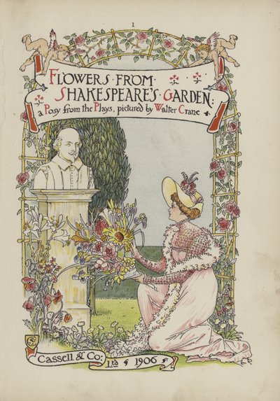 Flores do jardim de Shakespeare de Walter Crane