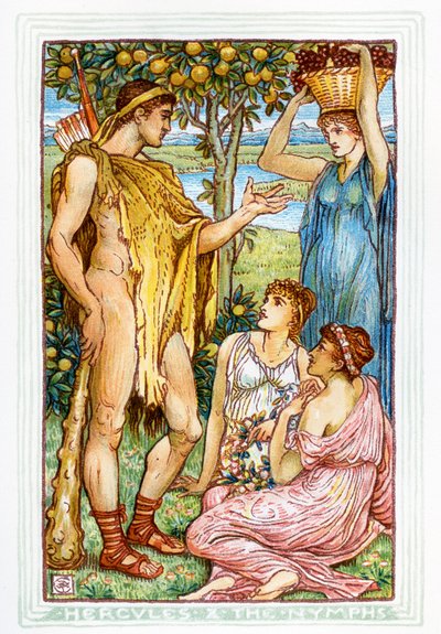 Hércules e as ninfas de Walter Crane