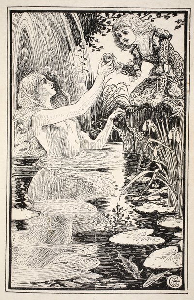&39;Estou aqui querida pequenina - eu sou sua própria madrinha&39;, disse a ilustração Nix-lady, de &39;Folk and Fairy Tales&39;, de Mrs. Burton Harrison, 1885 de Walter Crane