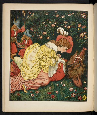 Ilustração para a Bela e a Besta. de Walter Crane