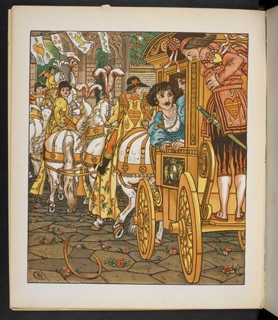 Ilustração para o Príncipe Sapo. de Walter Crane