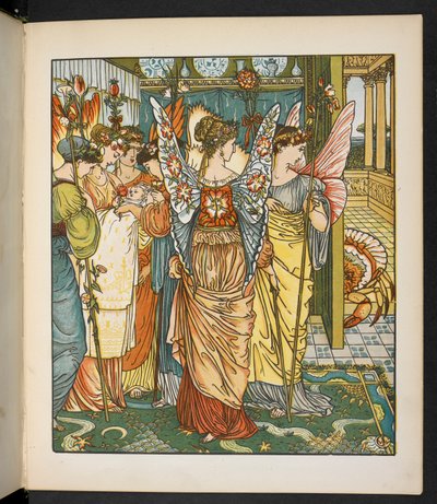 Ilustração para o traseiro na madeira. de Walter Crane