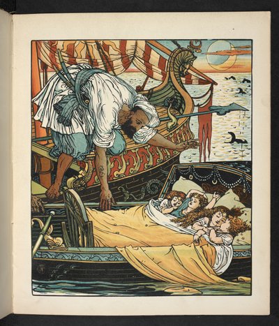 Ilustração para a história, Princesa Belle étoile. de Walter Crane