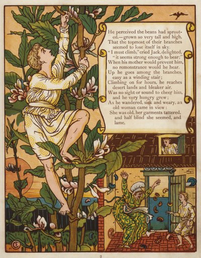 Jack e o pé-de-feijão (cor litho) de Walter Crane