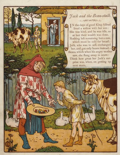 Jack e o pé-de-feijão (cor litho) de Walter Crane