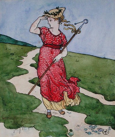 Little Bo-Peep (corpinho no papel) de Walter Crane