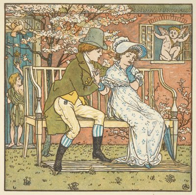"Pequeno homem e criada". de Walter Crane