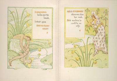 Narciso e olho direito de Walter Crane