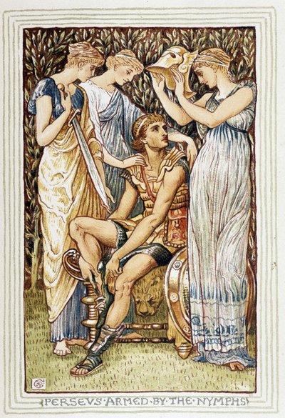 Persee Weapon by Nymphs - in "A wonder book for girls and boys" de Walter Crane (1845-1915) de Walter Crane