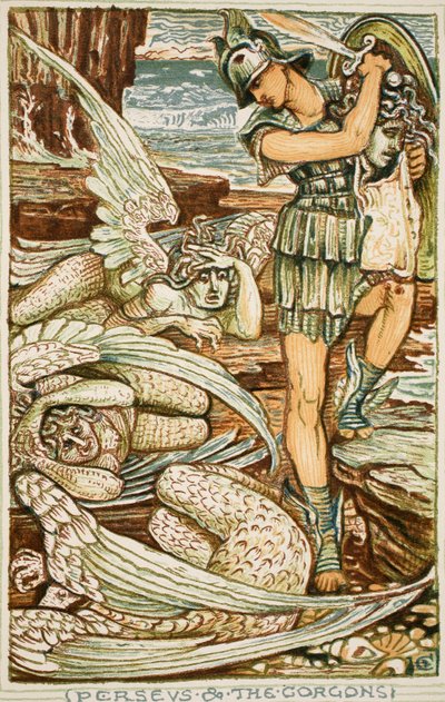 Perseus e os Gorgons, ilustração de 