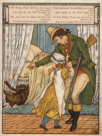 Capuchinho Vermelho (cor litho) de Walter Crane