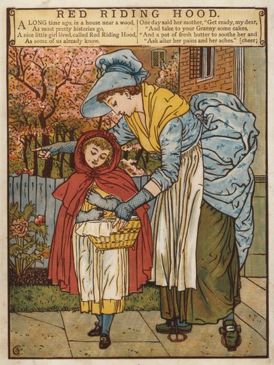 Capuchinho Vermelho (cor litho) de Walter Crane