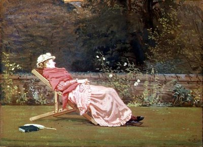 Rosalind, Condessa de Carlisle (1845-1921) no Jardim de Naworth de Walter Crane